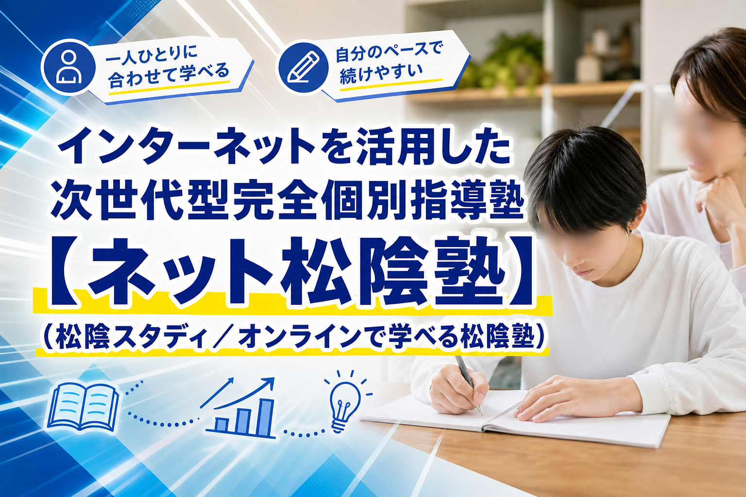 忙しくても「わかるまで」を積み上げたい家庭へ｜ネット松陰塾（松陰スタディ）の個別オンライン指導 イメージ画像1