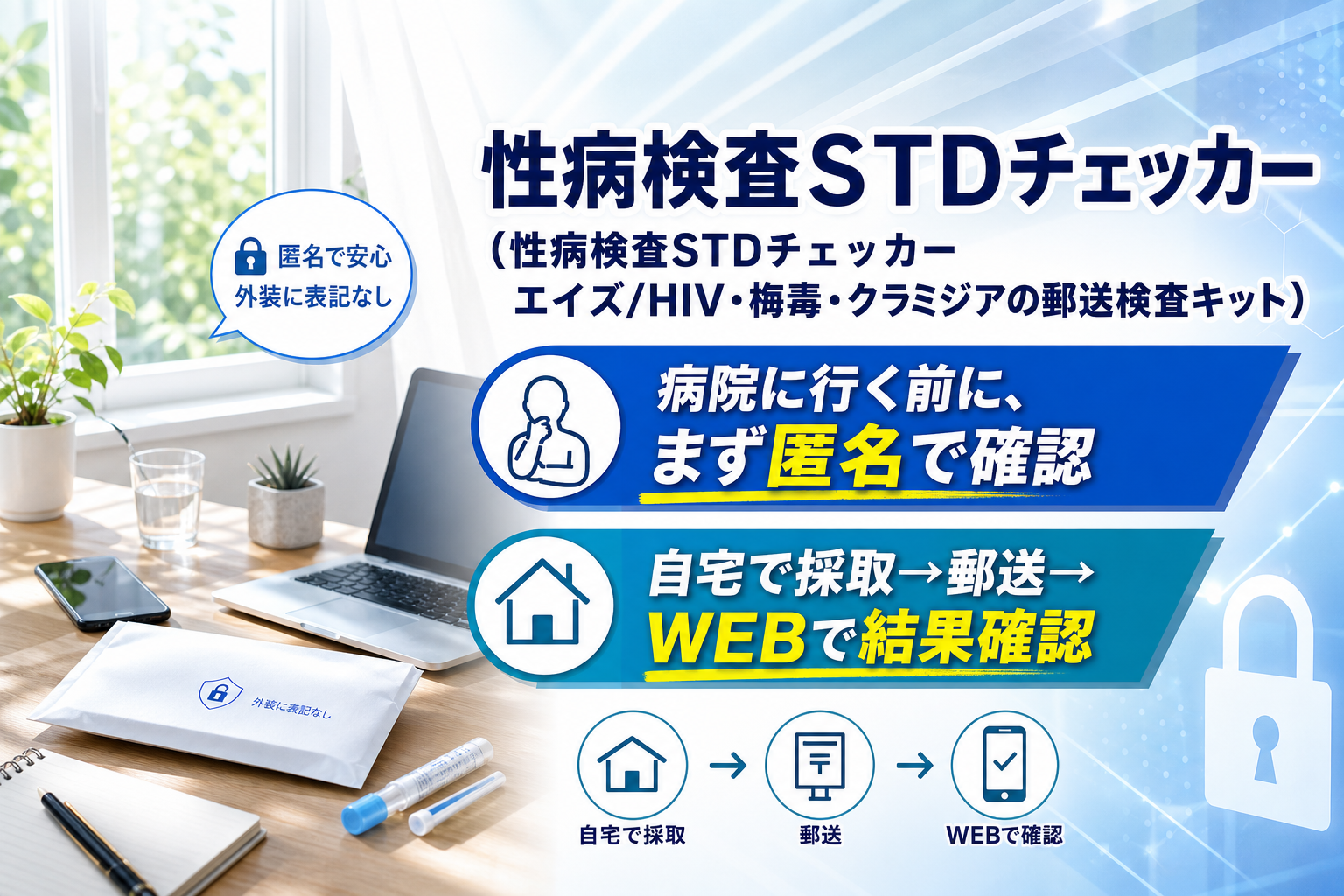 匿名で自宅検査したい人へ｜性病検査ＳＴＤチェッカーの特徴と注意点をやさしく整理 イメージ画像1