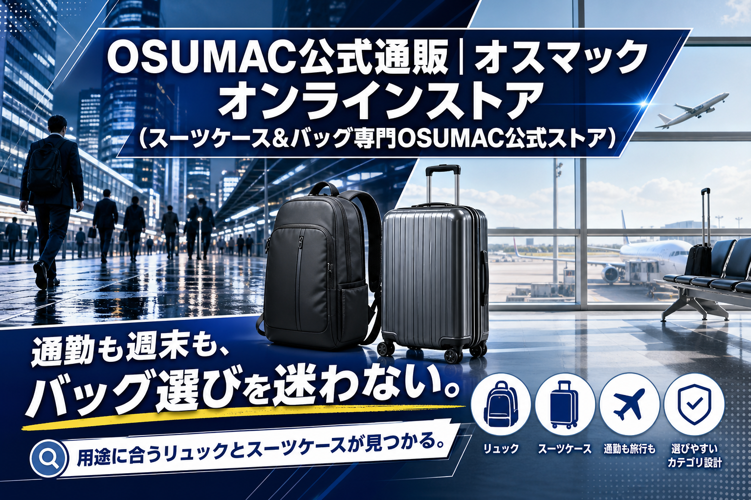 通勤リュックも週末スーツケースも迷う人へ｜OSUMACストアで「用途に合う1つ」を選ぶコツ イメージ画像1