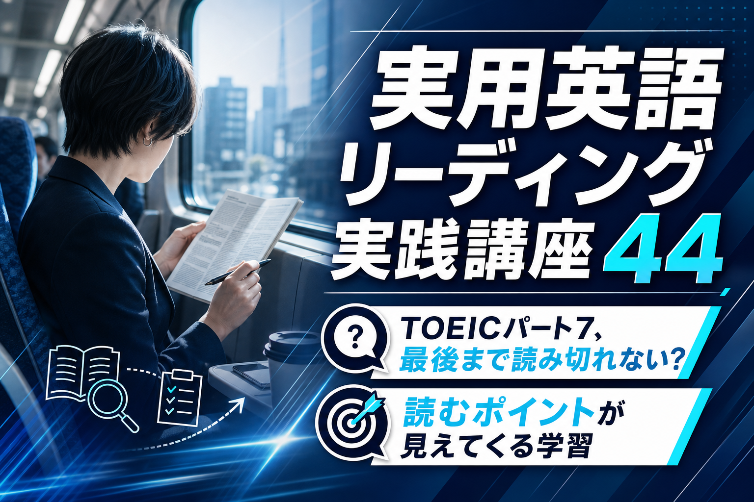 TOEICパート7で「読み切れない」を減らす｜実用英語リーディング実践講座44の特徴と注意点 イメージ画像1