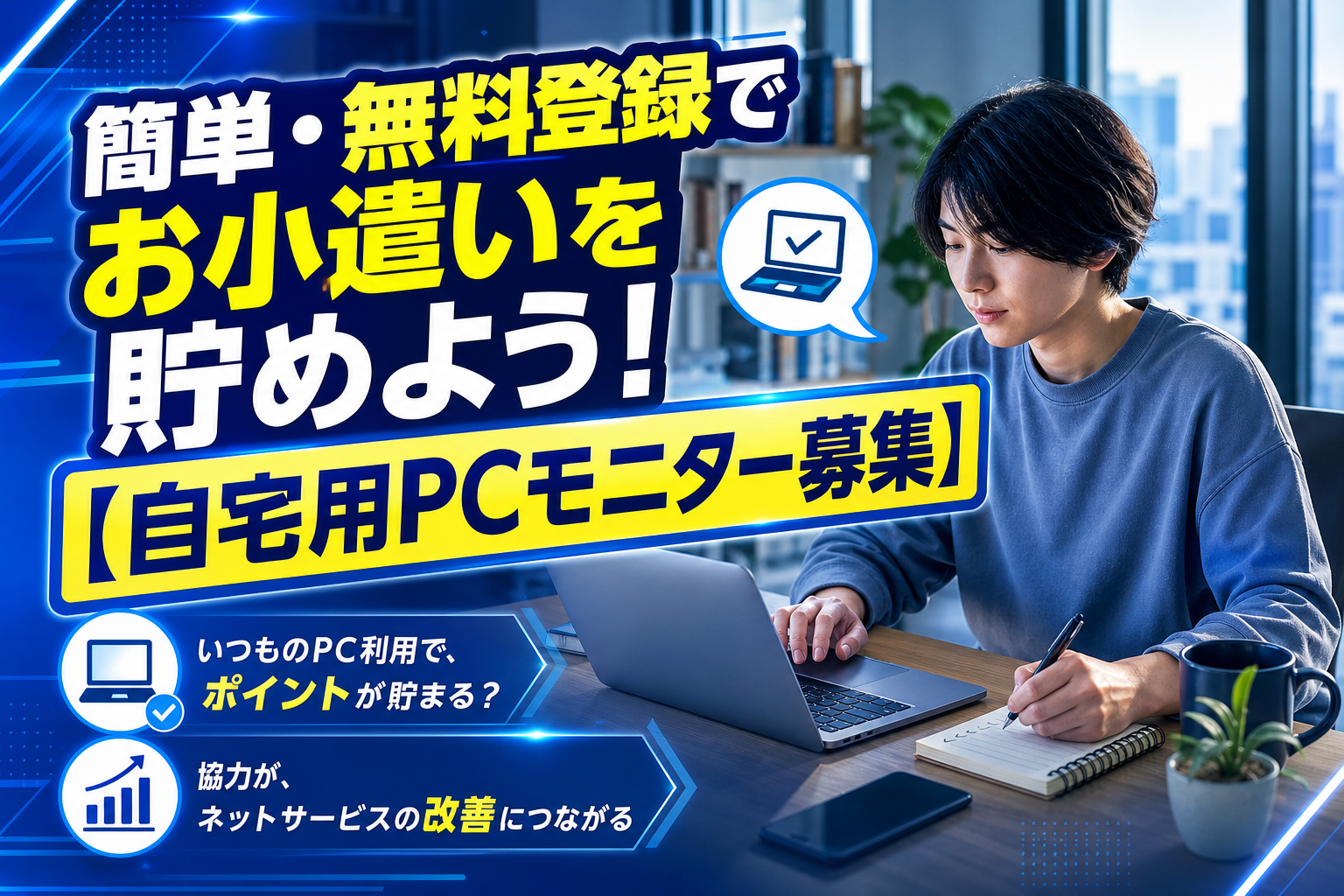 PCをいつも通り使うだけ？無料登録の「自宅用PCモニター」でポイントが貯まる仕組みと注意点 イメージ画像1