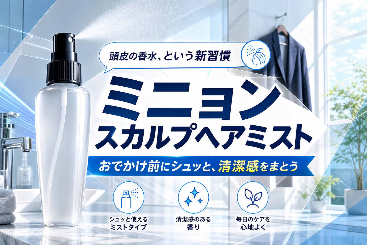 頭皮のニオイが気になる日に。シュッと使える「ミニョン スカルプヘアミスト」という選択 イメージ画像1