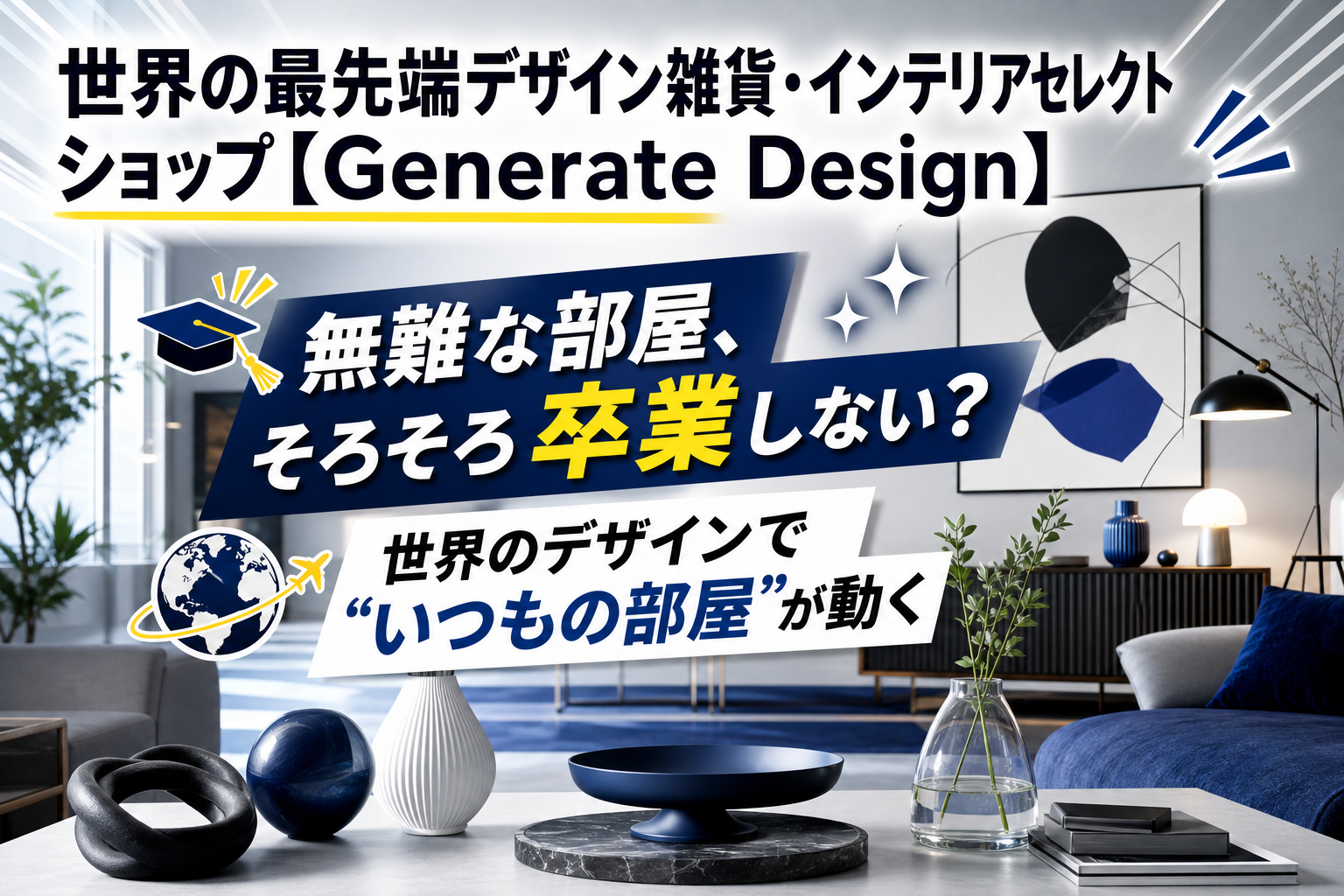 部屋が「無難」で止まる人へ。世界のデザイン雑貨が見つかるGenerate Designの選び方 イメージ画像1