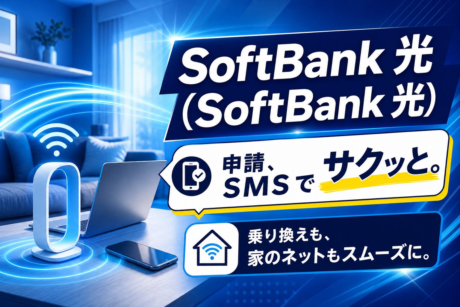 キャッシュバック手続きが面倒で止まってる人へ。SoftBank 光をNEXTから申し込む選択肢 イメージ画像1