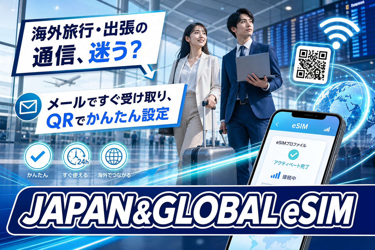 海外旅行・出張の通信、どうする？メールですぐ使えるeSIMで身軽に動く選択肢 イメージ画像1