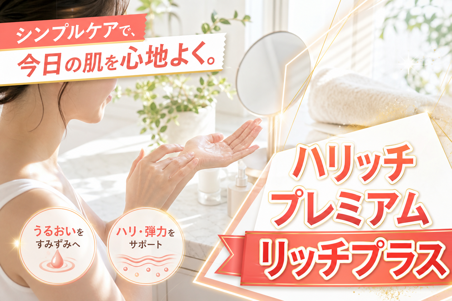 忙しい日も“これ1本”でスキンケアを整えたい人へ|ハリッチ プレミアム リッチプラスの選び方 イメージ画像1