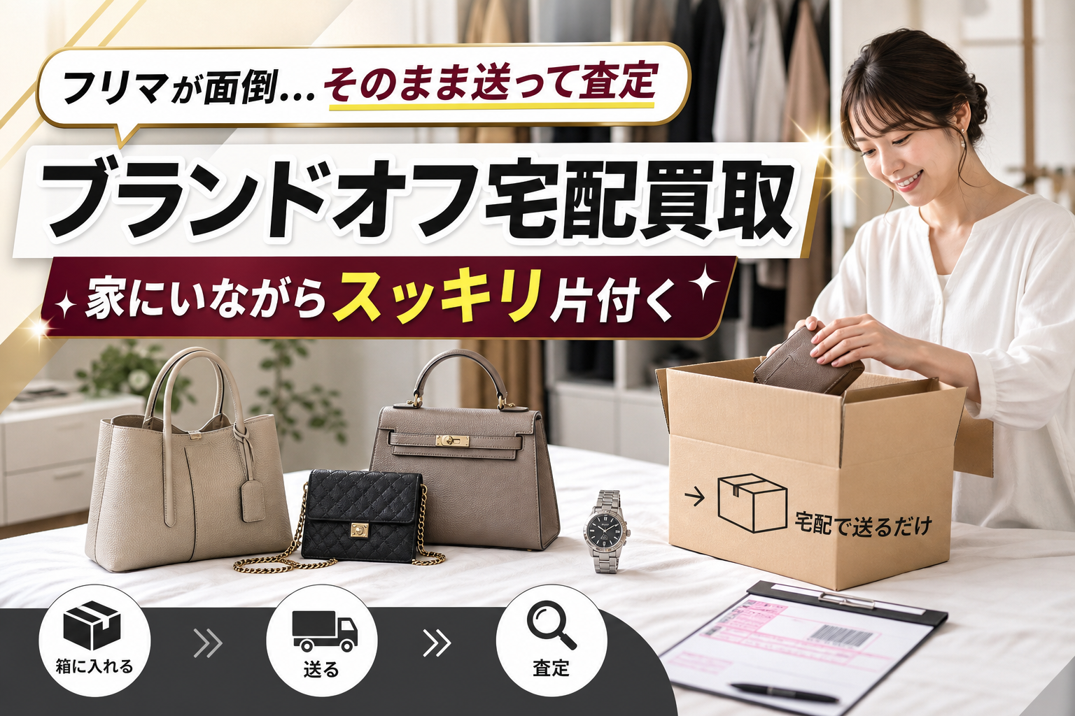 手放しづらいブランド品、どうする?「ブランドオフ宅配買取」で家からまとめて査定してもらう方法 イメージ画像1